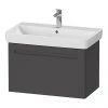 Duravit No.1 800mm Graphite Matt 1-Drawer Wall Mounted Vanity Unit with Basin (Trap Cut-Out) 2 Duravit No.1 800mm Graphite Matt 1-Drawer Wall Mounted Vanity Unit with Basin (Trap Cut-Out) -Wall Hung Vanity Units Shop NT800GRA P