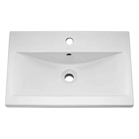 Nova 500mm Mid-Edge Basin Wall Hung High Gloss White Vanity Unit 4 Nova 500mm Mid-Edge Basin Wall Hung High Gloss White Vanity Unit - Image 2