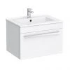 Nova 500mm Wall Hung Vanity Sink With Cabinet - Modern High Gloss White -Wall Hung Vanity Units Shop NVW500 P