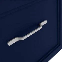 Period Bathroom Co. Wall Hung Vanity - Matt Blue - 800mm 2 Drawer with Chrome Handles -Wall Hung Vanity Units Shop PBC8WHBLU2D d2 460