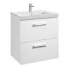 Roca Prisma 600m 2-Drawer Wall Hung Vanity Unit - Gloss White 1 Roca Prisma 600m 2-Drawer Wall Hung Vanity Unit - Gloss White -Wall Hung Vanity Units Shop PRI2600806 P