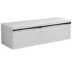 Roper Rhodes Pursuit Wall Hung Countertop Vanity Unit - Alpine Elm - 1200mm Solid Worktop