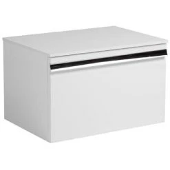 Roper Rhodes Pursuit Wall Hung Countertop Vanity Unit - Gloss White - 600mm Solid Worktop