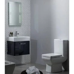 Tavistock Q60 575mm Wall Mounted Unit & Basin - Graphite -Wall Hung Vanity Units Shop Q60 WM GR D2 460