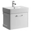 Tavistock Q60 575mm Wall Mounted Unit & Basin - Gloss White 2 Tavistock Q60 575mm Wall Mounted Unit & Basin - Gloss White -Wall Hung Vanity Units Shop Q60 WM GW P