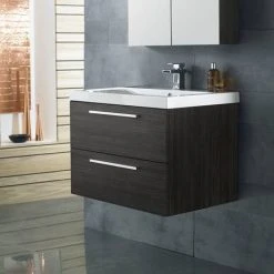 Hudson Reed 720mm Black Woodgrain Modular Basin Vanity Unit 6 Hudson Reed 720mm Black Woodgrain Modular Basin Vanity Unit -Wall Hung Vanity Units Shop QUA007 d1 460