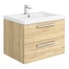 Hudson Reed 720mm Natural Oak Modular Basin Vanity Unit -Wall Hung Vanity Units Shop QUA008 np