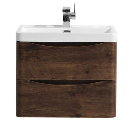 Monza Chestnut 600mm Wide Wall Mounted Vanity Unit 7 Monza Chestnut 600mm Wide Wall Mounted Vanity Unit - Image 5