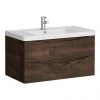 Monza Chestnut 900mm Wide Wall Mounted Vanity Unit -Wall Hung Vanity Units Shop RC900WM P2