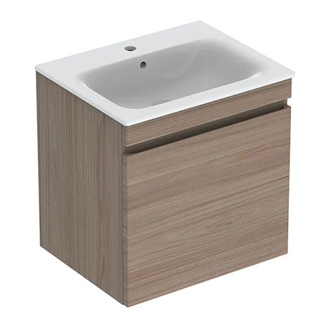 Geberit Renova Plan 600mm Elm Wall Hung 1-Drawer Vanity Unit 3 Geberit Renova Plan 600mm Elm Wall Hung 1-Drawer Vanity Unit