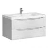 Monza White Ash 900mm Wide Wall Mounted Vanity Unit -Wall Hung Vanity Units Shop RWA900WM p