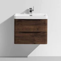 Monza Chestnut 600mm Wide Wall Mounted Vanity Unit 11 Monza Chestnut 600mm Wide Wall Mounted Vanity Unit -Wall Hung Vanity Units Shop Ronda Chestnut 600mm Wall Mounted Vanity Unit d2 460