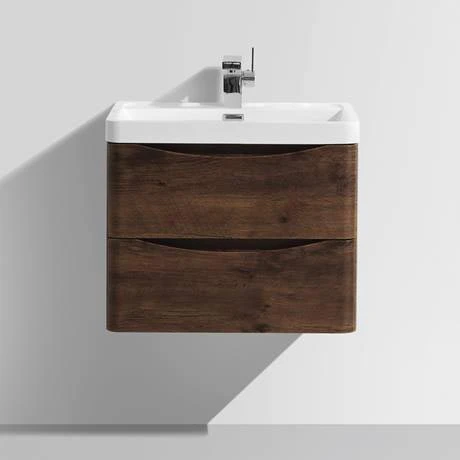 Monza Chestnut 600mm Wide Wall Mounted Vanity Unit 6 Monza Chestnut 600mm Wide Wall Mounted Vanity Unit - Image 4