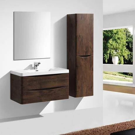 Monza Chestnut 900mm Wide Wall Mounted Vanity Unit 6 Monza Chestnut 900mm Wide Wall Mounted Vanity Unit - Image 4