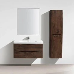 Monza Chestnut 900mm Wide Wall Mounted Vanity Unit 9 Monza Chestnut 900mm Wide Wall Mounted Vanity Unit -Wall Hung Vanity Units Shop Ronda Chestnut 900mm Wide Wall Mounted Vanity Unit d5 460