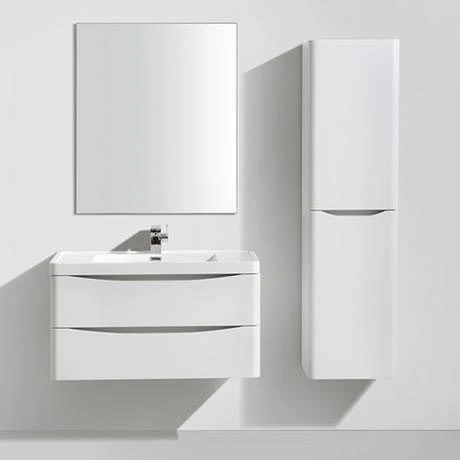 Monza White Ash 900mm Wide Wall Mounted Vanity Unit 5 Monza White Ash 900mm Wide Wall Mounted Vanity Unit - Image 3