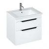 Britton Shoreditch 650mm Wall-Hung Double Drawer Vanity Unit with Black Handles - Matt White 1 Britton Shoreditch 650mm Wall-Hung Double Drawer Vanity Unit with Black Handles - Matt White -Wall Hung Vanity Units Shop S65DDWSQBL np