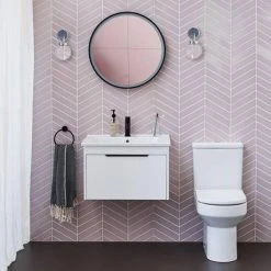 Britton Shoreditch 650mm Wall-Hung Single Drawer Vanity Unit with Black Handle - Matt White 11 Britton Shoreditch 650mm Wall-Hung Single Drawer Vanity Unit with Black Handle - Matt White -Wall Hung Vanity Units Shop S65SDWSQBL nd2 460