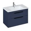 Britton Shoreditch 850mm Wall-Hung Double Drawer Vanity Unit with Black Handles - Matt Blue 1 Britton Shoreditch 850mm Wall-Hung Double Drawer Vanity Unit with Black Handles - Matt Blue -Wall Hung Vanity Units Shop S85DDBSQBL np