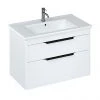 Britton Shoreditch 850mm Wall-Hung Double Drawer Vanity Unit with Black Handles - Matt White 1 Britton Shoreditch 850mm Wall-Hung Double Drawer Vanity Unit with Black Handles - Matt White -Wall Hung Vanity Units Shop S85DDWSQBL np