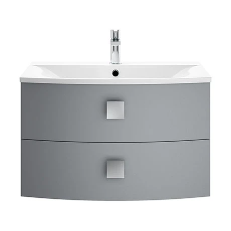 Hudson Reed Sarenna 700mm Wall Hung Cabinet & Basin - Dove Grey 3 Hudson Reed Sarenna 700mm Wall Hung Cabinet & Basin - Dove Grey