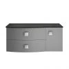 Hudson Reed Sarenna Wall Hung Countertop Vanity Unit - Dove Grey - 1000mm with Black Marble Top -Wall Hung Vanity Units Shop SAR204L P