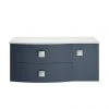 Hudson Reed Sarenna Wall Hung Countertop Vanity Unit - Mineral Blue - 1000mm with White Marble Top 1 Hudson Reed Sarenna Wall Hung Countertop Vanity Unit - Mineral Blue - 1000mm with White Marble Top -Wall Hung Vanity Units Shop SAR303L P