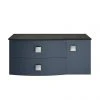 Hudson Reed Sarenna Wall Hung Countertop Vanity Unit - Mineral Blue - 1000mm with Black Marble Top -Wall Hung Vanity Units Shop SAR304L P