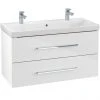 Villeroy and Boch Avento Crystal White 1000mm Wall Hung 2-Drawer Double Vanity Unit 1 Villeroy and Boch Avento Crystal White 1000mm Wall Hung 2-Drawer Double Vanity Unit -Wall Hung Vanity Units Shop SAVE01B401 P