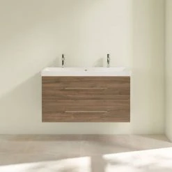 Villeroy and Boch Avento Arizona Oak 1000mm Wall Hung 2-Drawer Double Vanity Unit 10 Villeroy and Boch Avento Arizona Oak 1000mm Wall Hung 2-Drawer Double Vanity Unit -Wall Hung Vanity Units Shop SAVE01VH01 D2 460