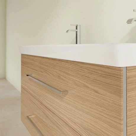 Villeroy and Boch Avento Nordic Oak 1000mm Wall Hung 2-Drawer Double Vanity Unit 7 Villeroy and Boch Avento Nordic Oak 1000mm Wall Hung 2-Drawer Double Vanity Unit - Image 5