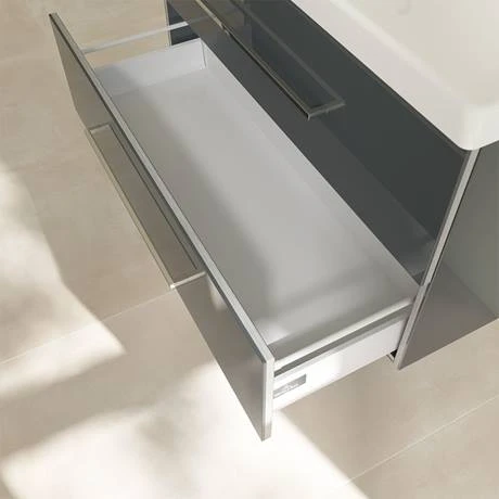 Villeroy and Boch Avento Crystal Grey 1000mm Wall Hung 2-Drawer Vanity Unit 8 Villeroy and Boch Avento Crystal Grey 1000mm Wall Hung 2-Drawer Vanity Unit - Image 6