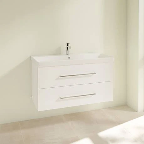 Villeroy and Boch Avento Wall Hung Vanity Unit 1000mm - Crystal White - SAVE03B401 4 Villeroy and Boch Avento Wall Hung Vanity Unit 1000mm - Crystal White - SAVE03B401 - Image 2
