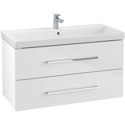 Villeroy and Boch Avento Wall Hung Vanity Unit 1000mm - Crystal White - SAVE03B401