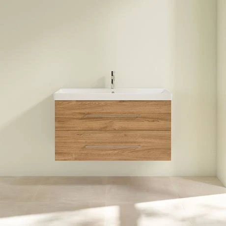 Villeroy and Boch Avento Oak Kansas 1000mm Wall Hung 2-Drawer Vanity Unit 5 Villeroy and Boch Avento Oak Kansas 1000mm Wall Hung 2-Drawer Vanity Unit - Image 3