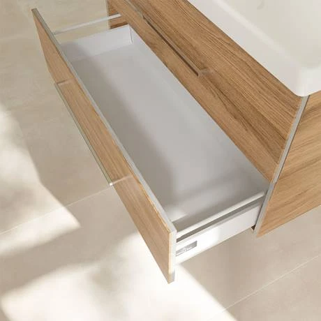 Villeroy and Boch Avento Oak Kansas 1000mm Wall Hung 2-Drawer Vanity Unit 7 Villeroy and Boch Avento Oak Kansas 1000mm Wall Hung 2-Drawer Vanity Unit - Image 5