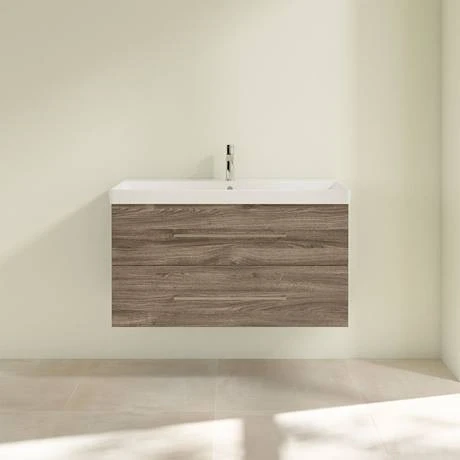 Villeroy and Boch Avento Stone Oak 1000mm Wall Hung 2-Drawer Vanity Unit 5 Villeroy and Boch Avento Stone Oak 1000mm Wall Hung 2-Drawer Vanity Unit - Image 3