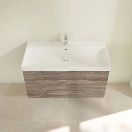 Villeroy and Boch Avento Stone Oak 1000mm Wall Hung 2-Drawer Vanity Unit 6 Villeroy and Boch Avento Stone Oak 1000mm Wall Hung 2-Drawer Vanity Unit - Image 4