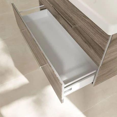 Villeroy and Boch Avento Stone Oak 1000mm Wall Hung 2-Drawer Vanity Unit 8 Villeroy and Boch Avento Stone Oak 1000mm Wall Hung 2-Drawer Vanity Unit - Image 6