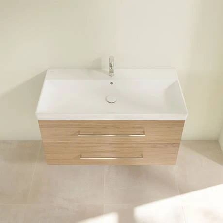 Villeroy and Boch Avento Nordic Oak 1000mm Wall Hung 2-Drawer Vanity Unit 6 Villeroy and Boch Avento Nordic Oak 1000mm Wall Hung 2-Drawer Vanity Unit - Image 4