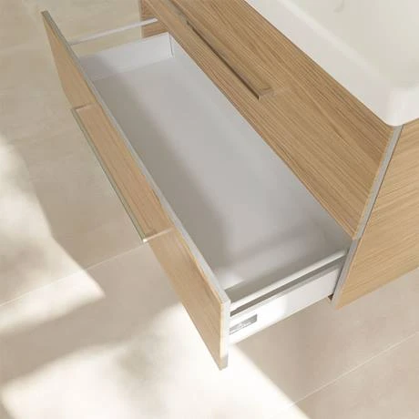 Villeroy and Boch Avento Nordic Oak 1000mm Wall Hung 2-Drawer Vanity Unit 8 Villeroy and Boch Avento Nordic Oak 1000mm Wall Hung 2-Drawer Vanity Unit - Image 6