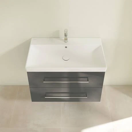 Villeroy and Boch Avento Crystal Grey 800mm Wall Hung 2-Drawer Vanity Unit 6 Villeroy and Boch Avento Crystal Grey 800mm Wall Hung 2-Drawer Vanity Unit - Image 4