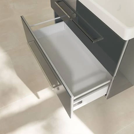 Villeroy and Boch Avento Crystal Grey 800mm Wall Hung 2-Drawer Vanity Unit 8 Villeroy and Boch Avento Crystal Grey 800mm Wall Hung 2-Drawer Vanity Unit - Image 6