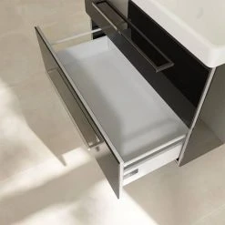 Villeroy and Boch Avento Crystal Black 800mm Wall Hung 2-Drawer Vanity Unit 12 Villeroy and Boch Avento Crystal Black 800mm Wall Hung 2-Drawer Vanity Unit -Wall Hung Vanity Units Shop SAVE05B301 D5 460