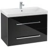 Villeroy and Boch Avento Crystal Black 800mm Wall Hung 2-Drawer Vanity Unit -Wall Hung Vanity Units Shop SAVE05B301 P