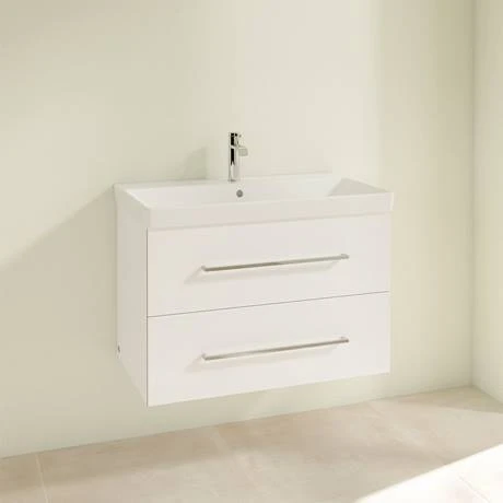 Villeroy and Boch Avento Wall Hung Vanity Unit 800mm - Crystal White - SAVE05B401 4 Villeroy and Boch Avento Wall Hung Vanity Unit 800mm - Crystal White - SAVE05B401 - Image 2