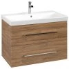 Villeroy and Boch Avento Oak Kansas 800mm Wall Hung 2-Drawer Vanity Unit -Wall Hung Vanity Units Shop SAVE05RH01 P