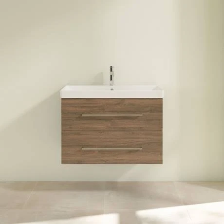 Villeroy and Boch Avento Arizona Oak 800mm Wall Hung 2-Drawer Vanity Unit 5 Villeroy and Boch Avento Arizona Oak 800mm Wall Hung 2-Drawer Vanity Unit - Image 3