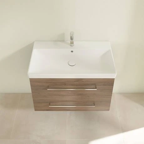 Villeroy and Boch Avento Arizona Oak 800mm Wall Hung 2-Drawer Vanity Unit 6 Villeroy and Boch Avento Arizona Oak 800mm Wall Hung 2-Drawer Vanity Unit - Image 4