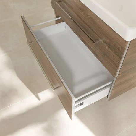 Villeroy and Boch Avento Arizona Oak 800mm Wall Hung 2-Drawer Vanity Unit 8 Villeroy and Boch Avento Arizona Oak 800mm Wall Hung 2-Drawer Vanity Unit - Image 6